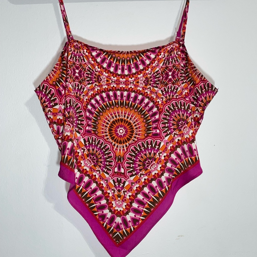 Rose & Olive Pink and Orange Patterned Camisole